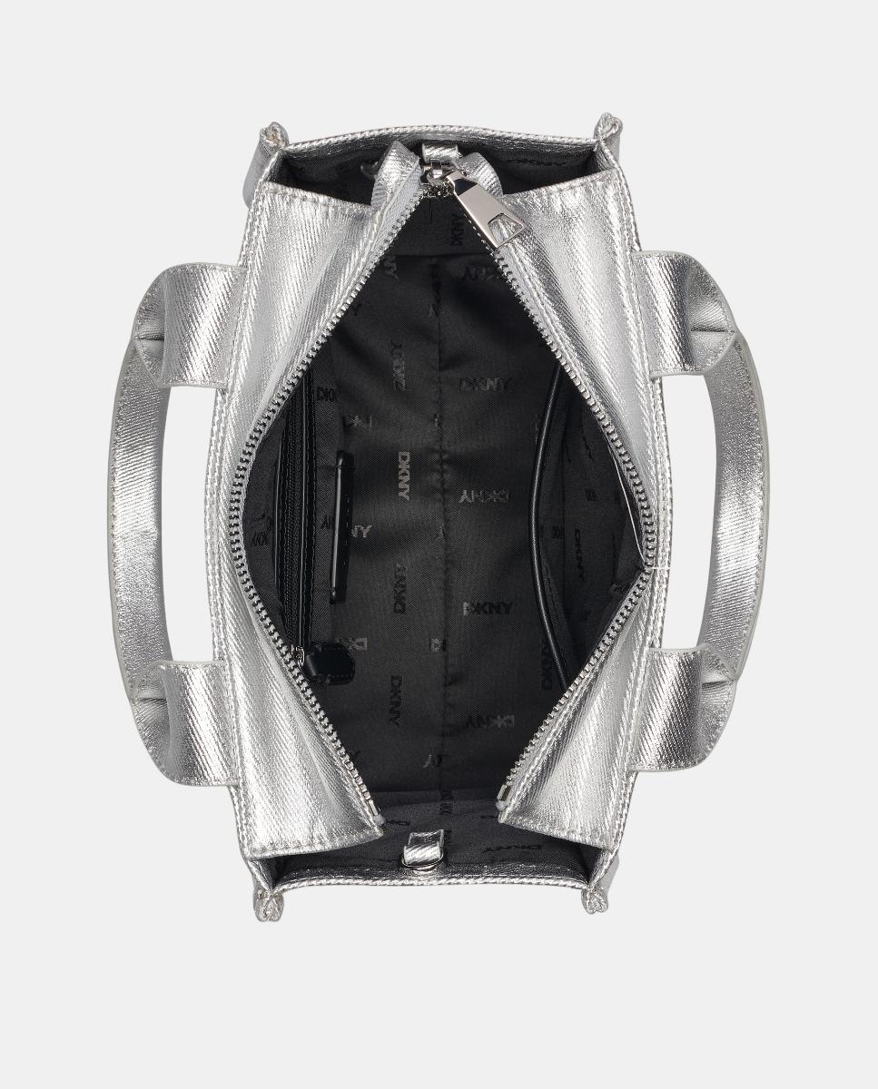 Mala Tipo Tote Pequena Hadlee Prata-4