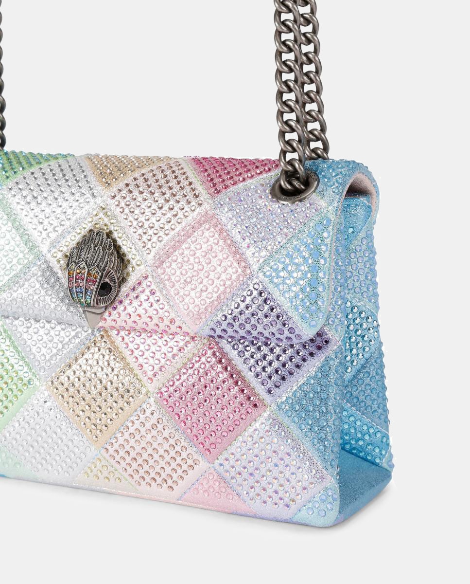 Mala Kensington Média em Tecido Metalizado Multicolor-5