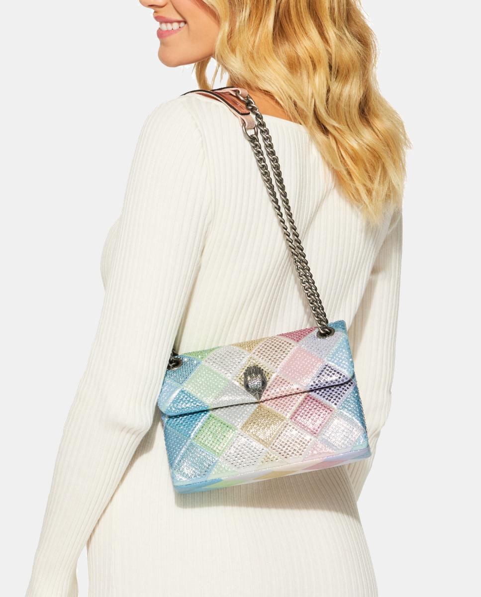 Mala Kensington Média em Tecido Metalizado Multicolor-6