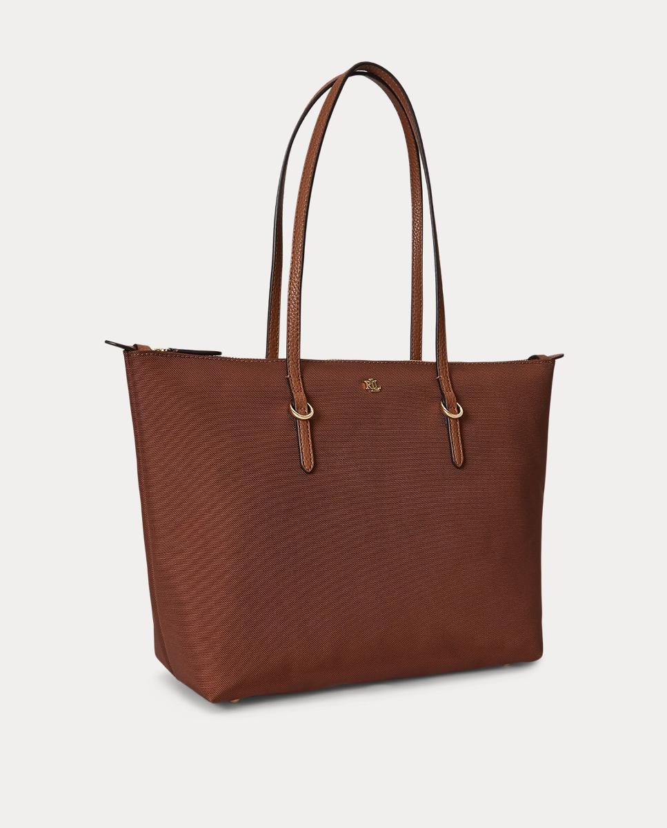 Mala Tipo Tote Keaton Média de Nylon Castanho-3