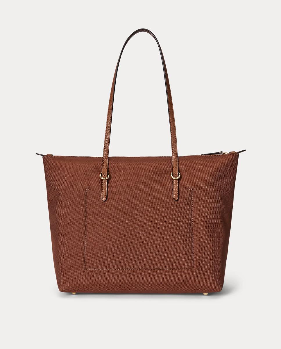 Mala Tipo Tote Keaton Média de Nylon Castanho-4
