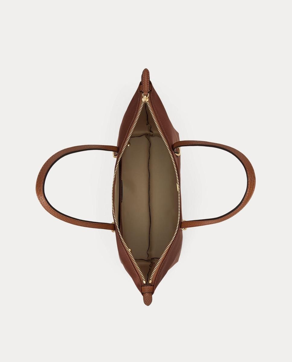 Mala Tipo Tote Keaton Média de Nylon Castanho-5
