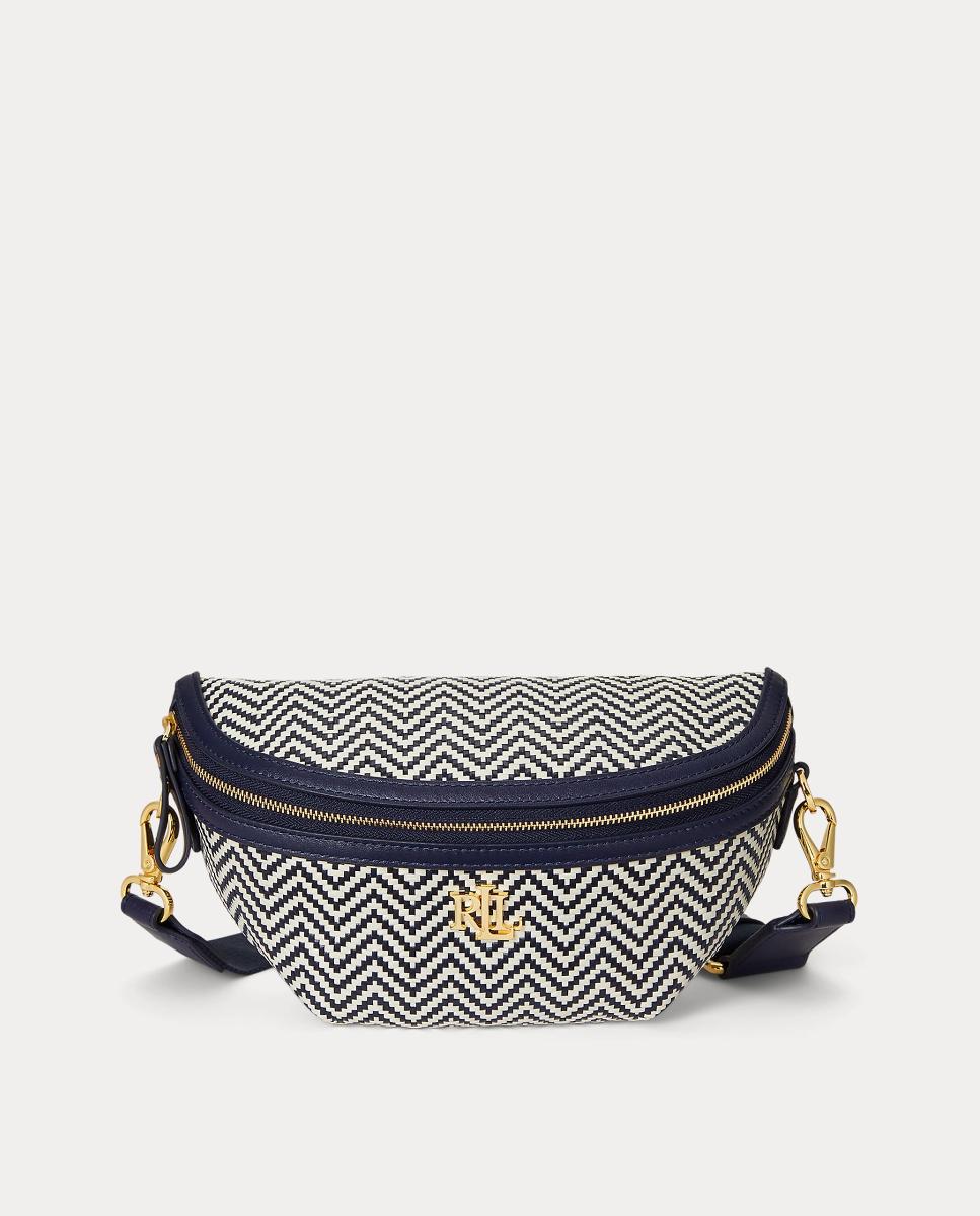Bolsa de Cintura Marcy em Pele Azul-marinho-1