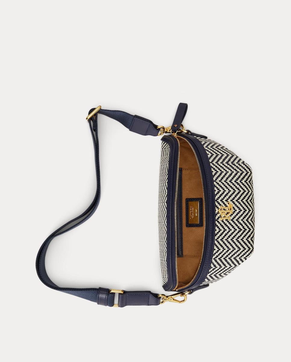 Bolsa de Cintura Marcy em Pele Azul-marinho-6