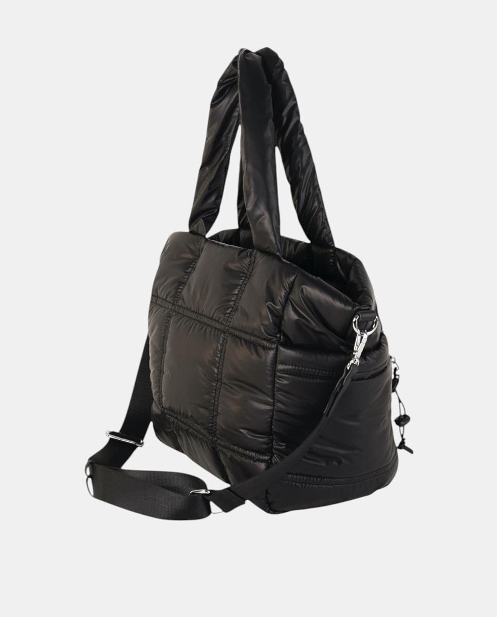 Mala Shopper Grande Acolchoada de Material Técnico Ultra Ligeiro Preto-2