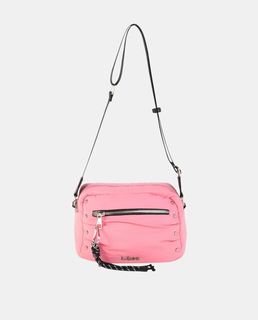 Imagem 0 de Mala a Tiracolo de Nylon Ligeiro com Design Urbano e Detalhes Metálicos, Fecho de Correr e Alça Ajustável