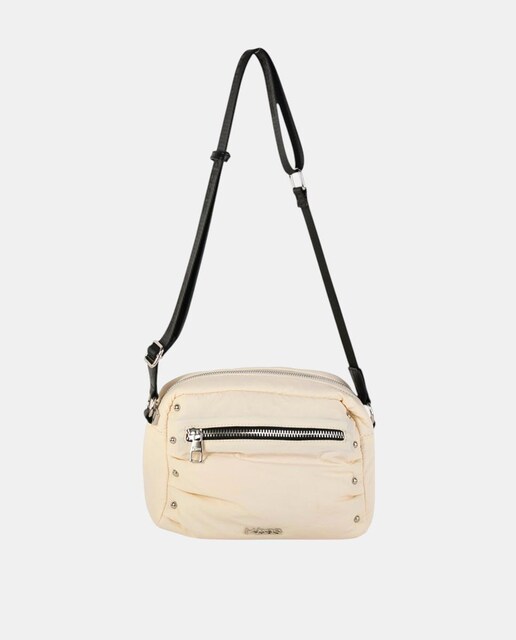 Imagem 0 de Mala a Tiracolo de Nylon Ligeiro com Design Urbano e Detalhes Metálicos, Fecho de Correr e Alça Ajustável