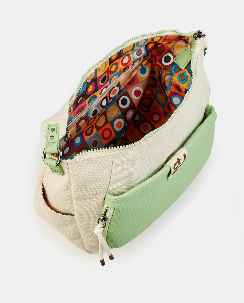 Mala Crossbody com Fecho de Correr Verde-3