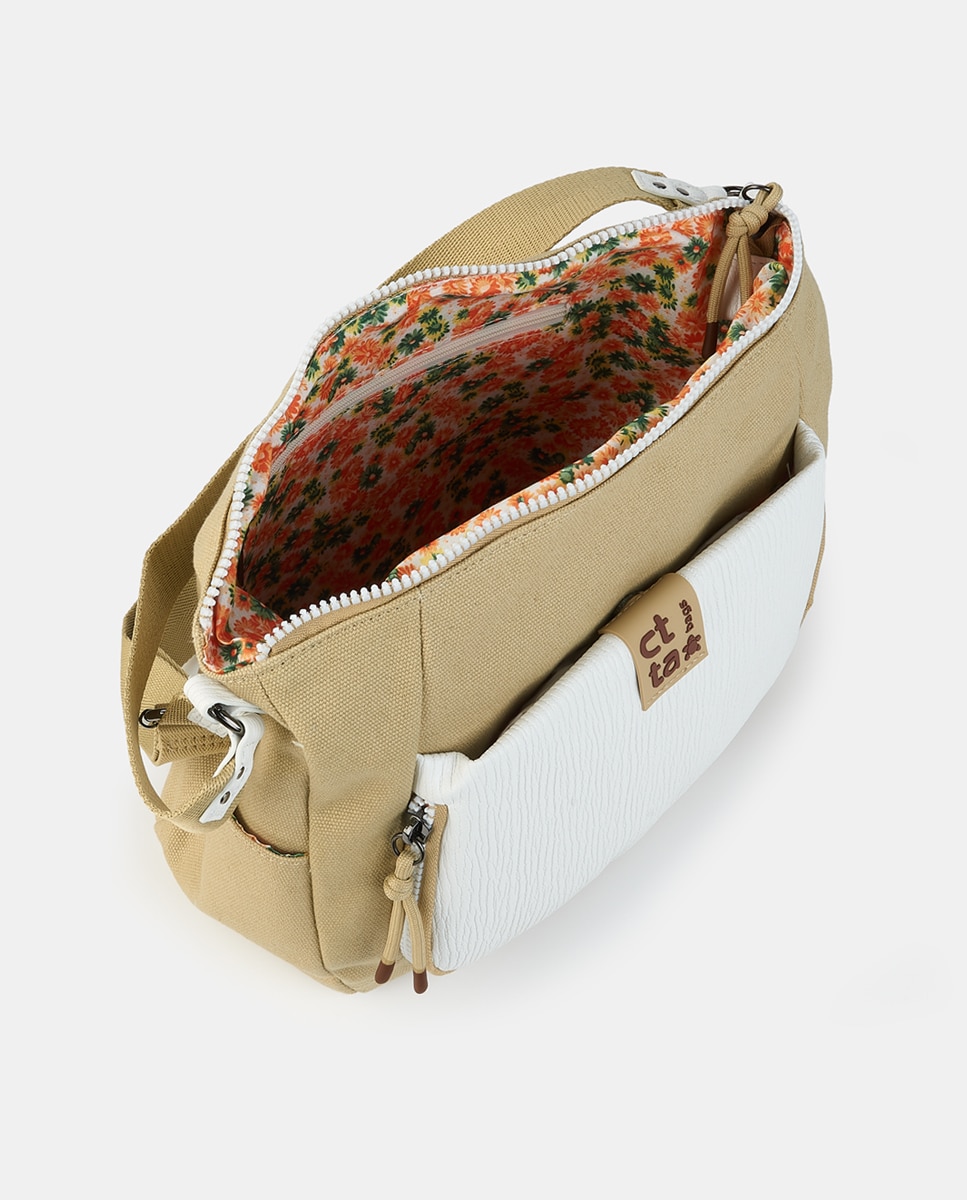 Mala Crossbody com Fecho de Correr Branco-3