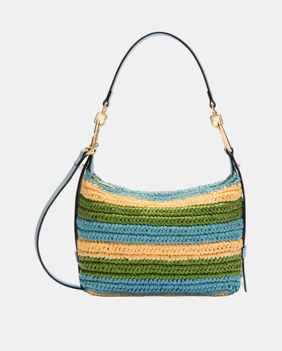 Mala Tonie Mini Hobo de Crochet às Riscas Multicolor-2