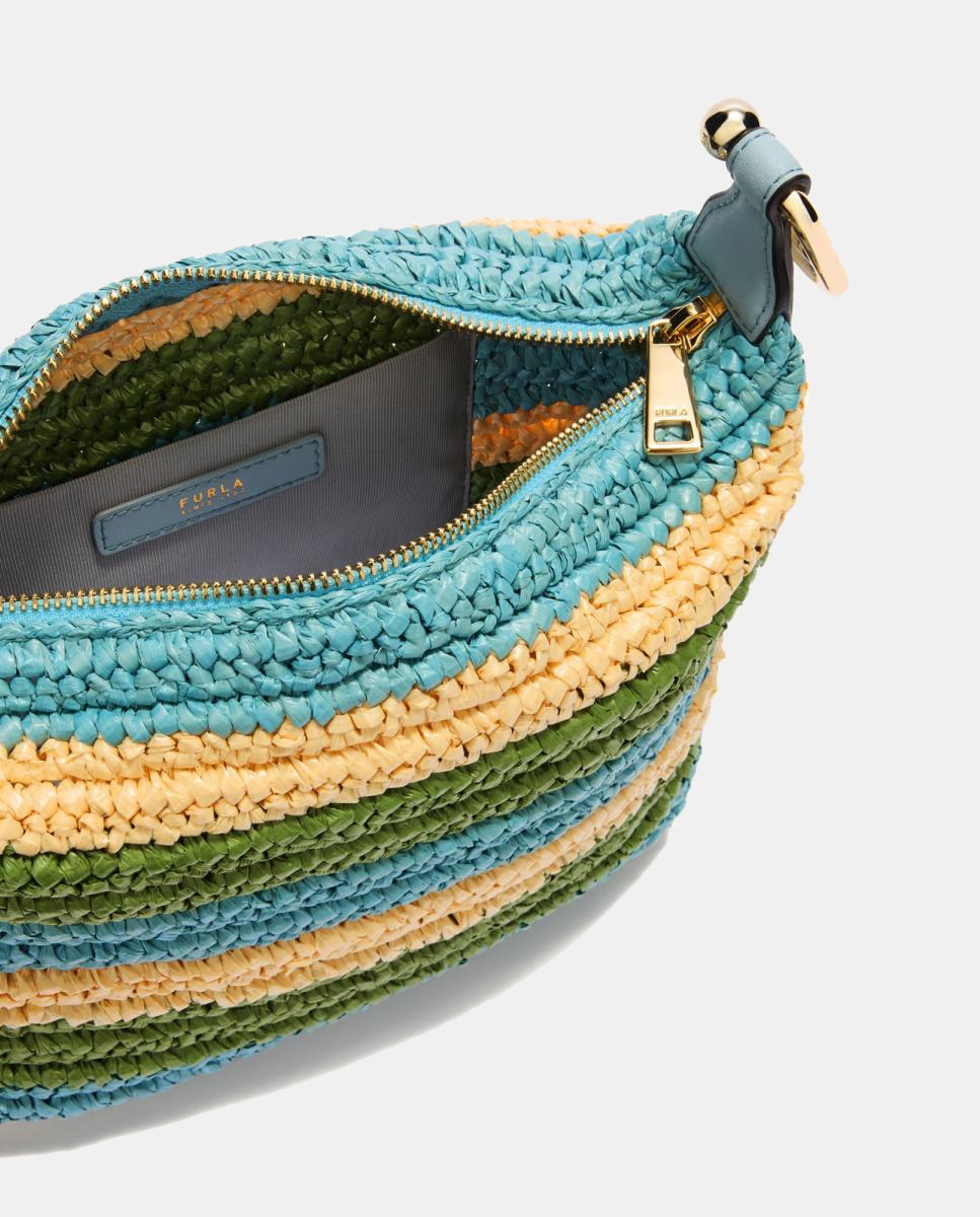Mala Tonie Mini Hobo de Crochet às Riscas Multicolor-4