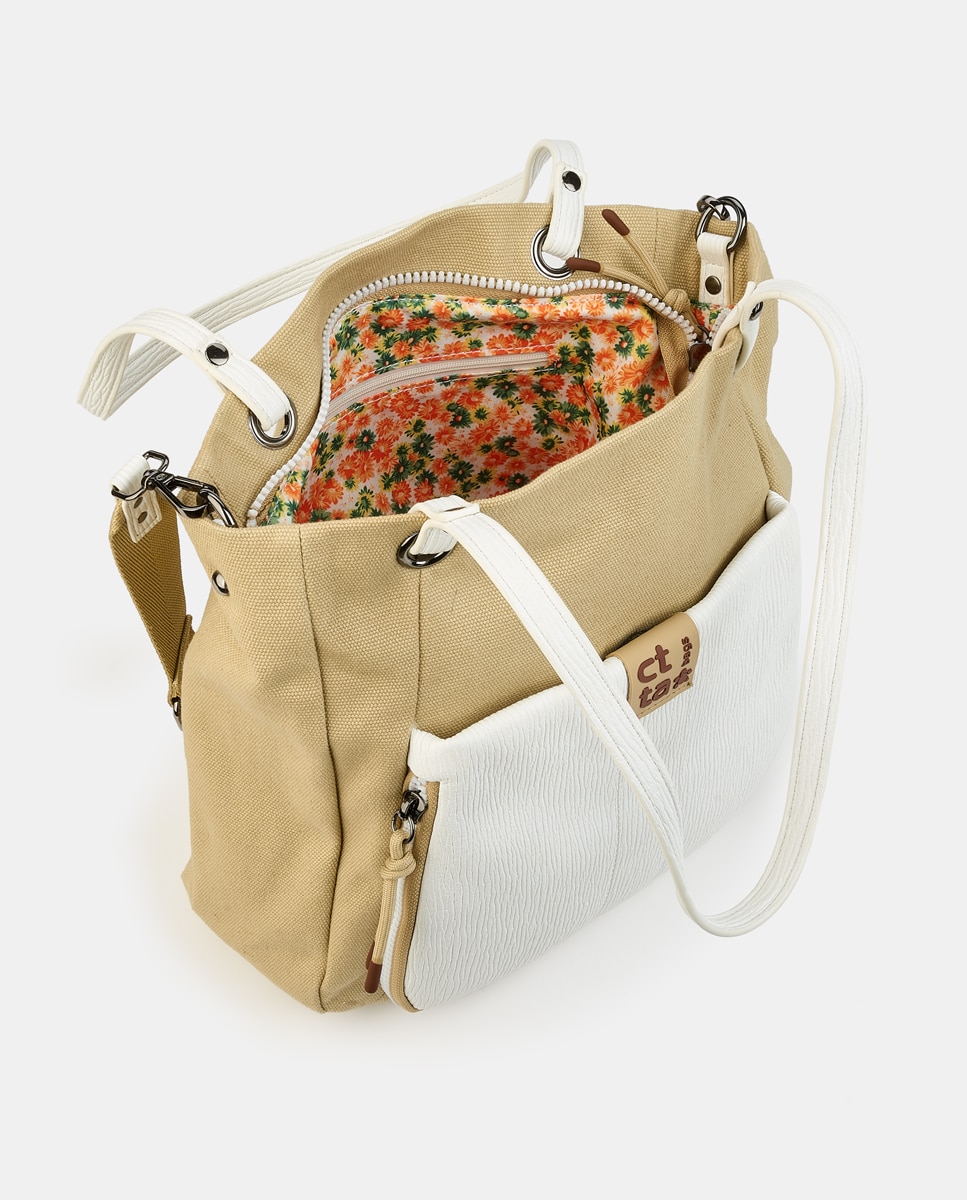 Mala Tipo Tote com Fecho de Correr Branco-3