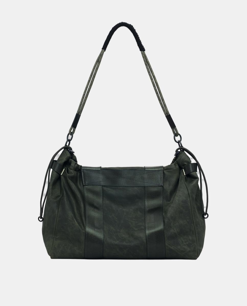 Mala Shopper Grande de Nylon Caqui-3