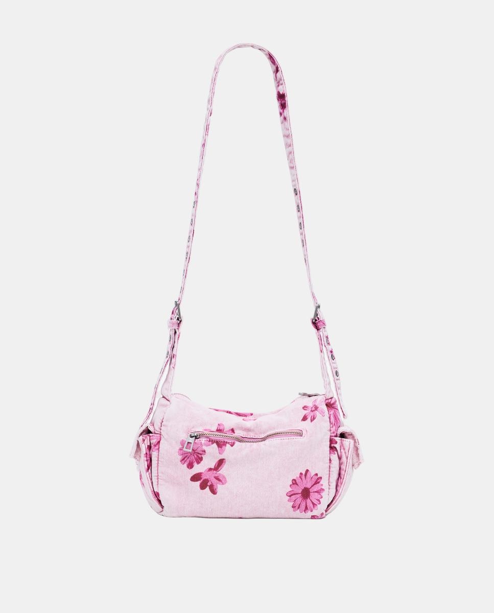 Mala Média de Ganga com Alça de Tiracolo Rosa-3