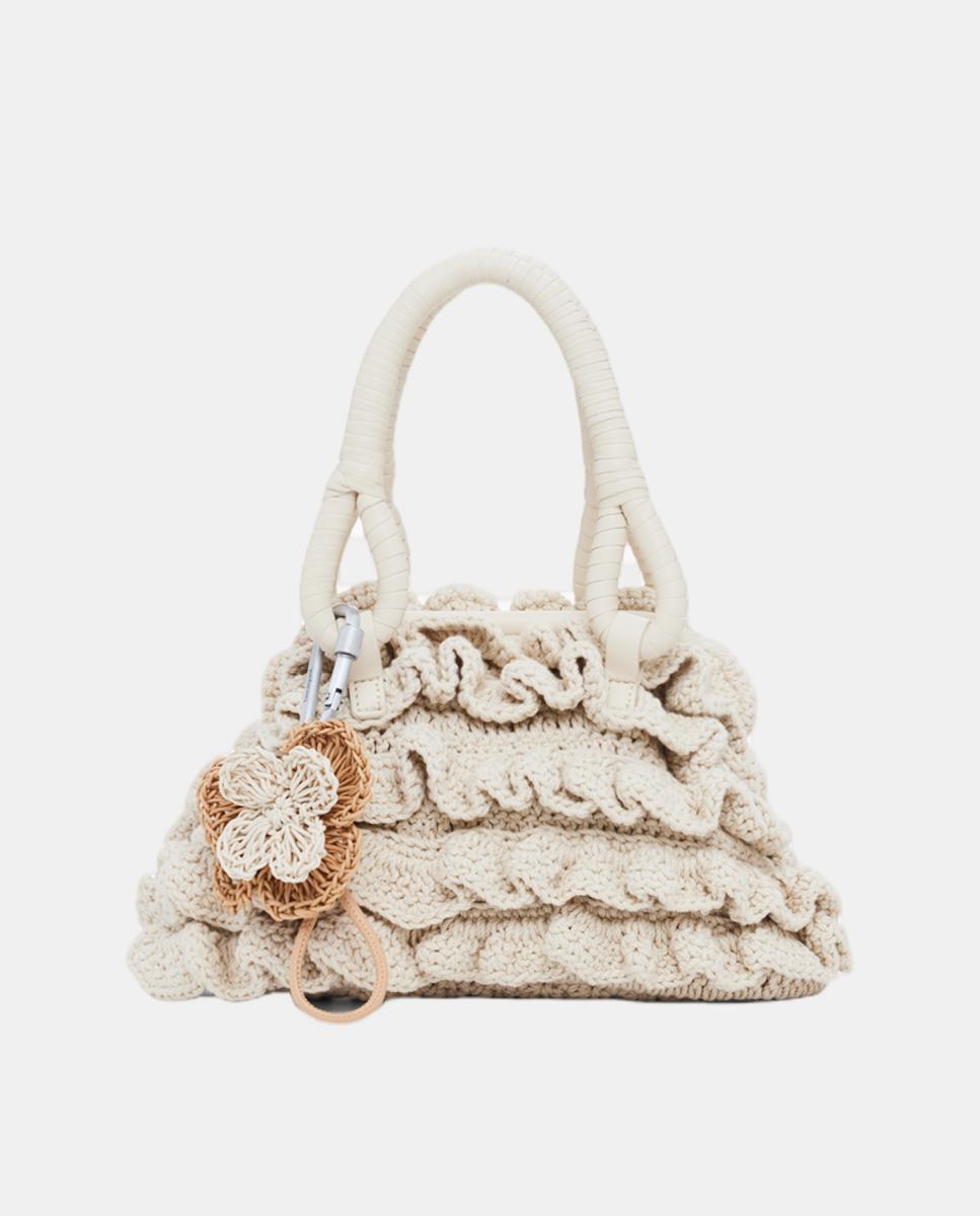 Imagem 0 de Mala Pequena de Crochet com Flor