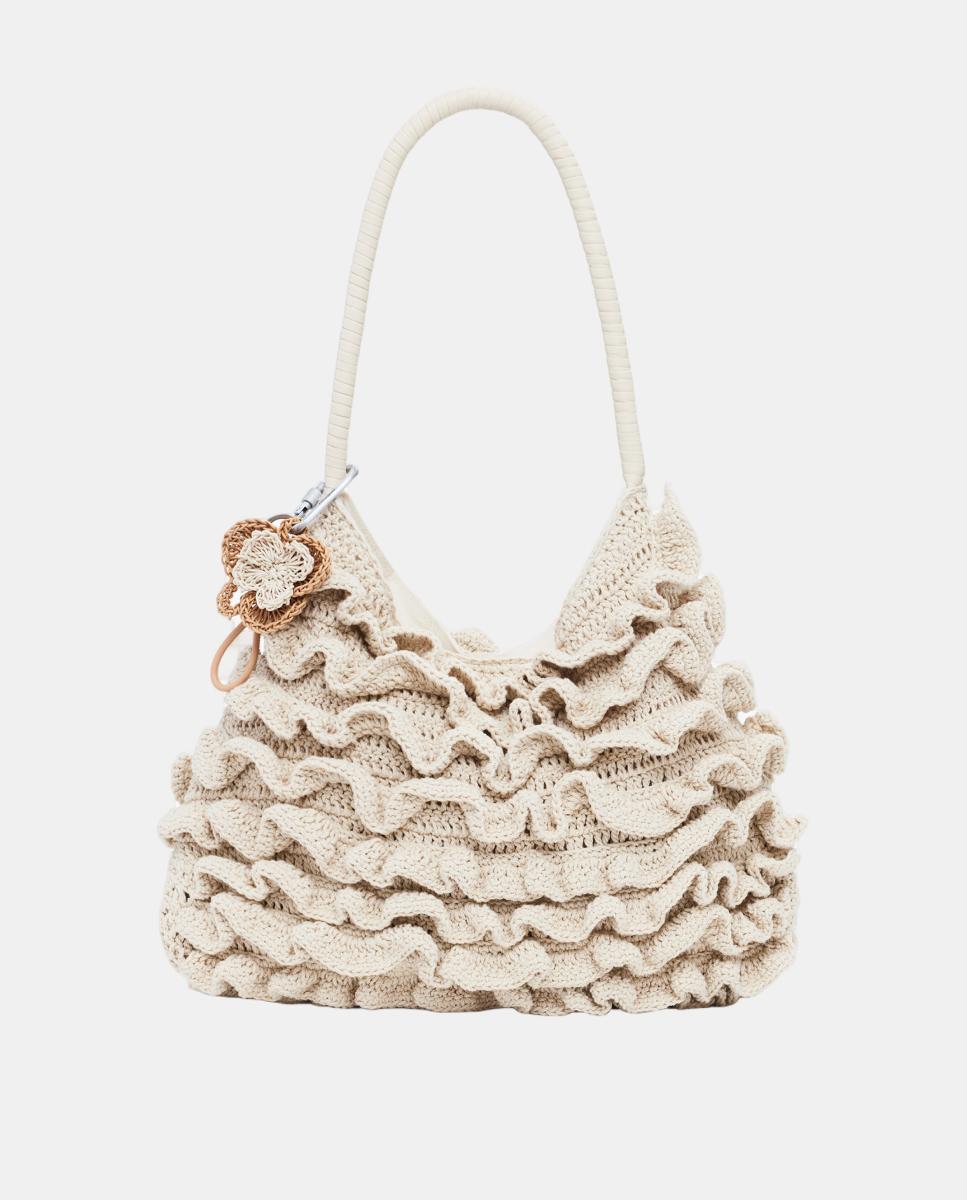 Imagem 0 de Mala Grande de Crochet com Flor