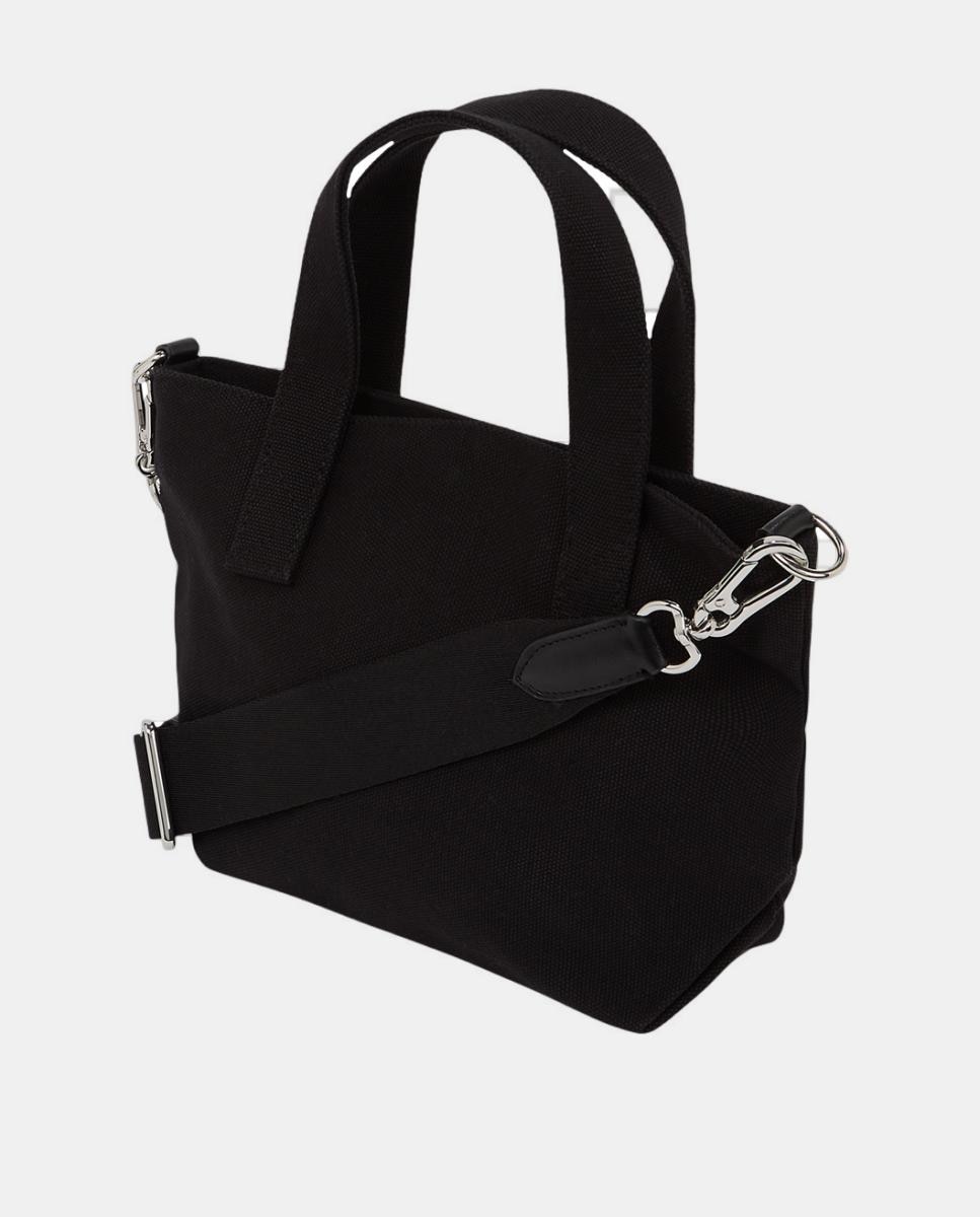 Mala Shopper Pequena Ikon Circle Karl com Pedraria Preto-2