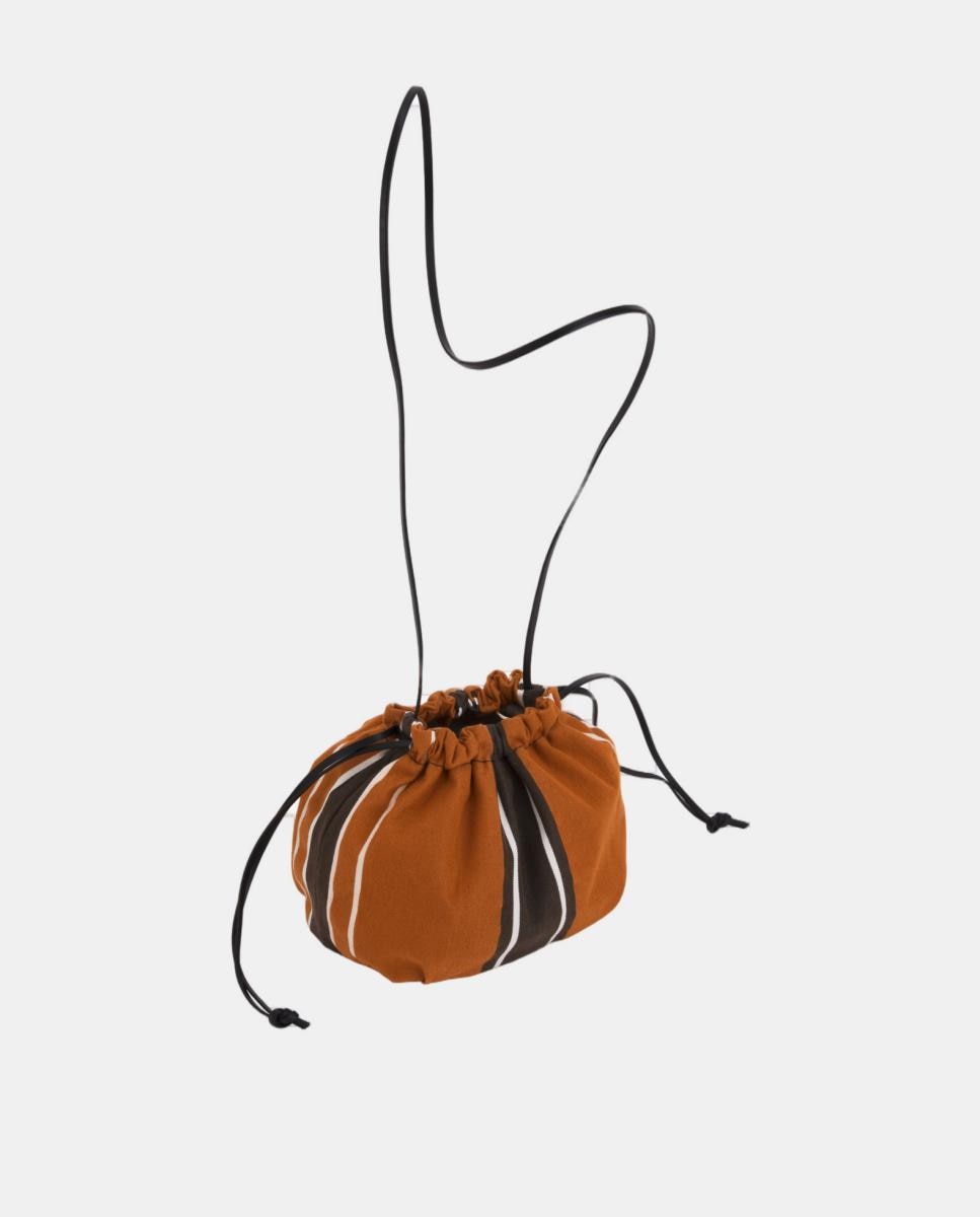 Mala Arredondada às Riscas - Laranja Laranja-1