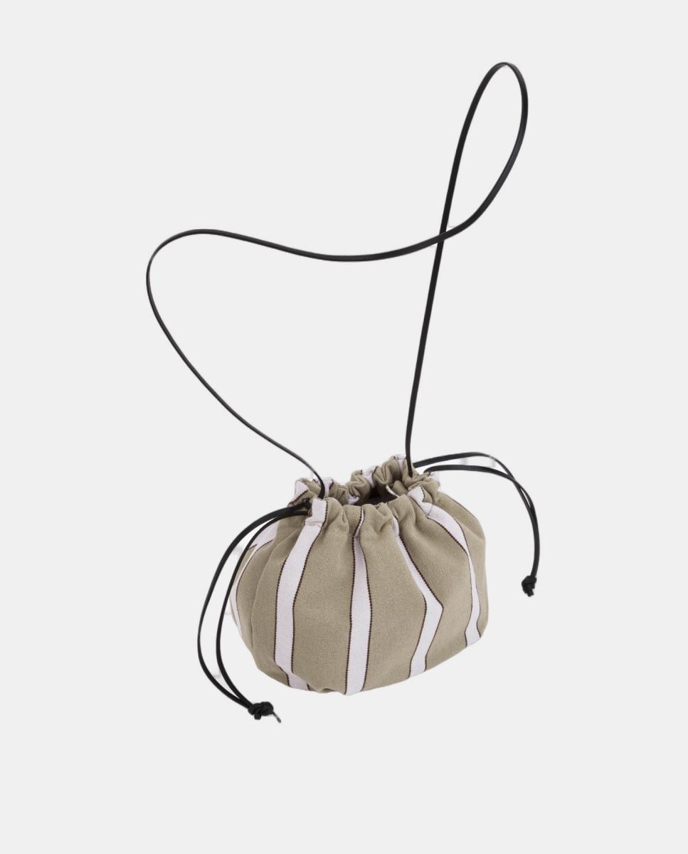 Imagem 0 de Mala Arredondada às Riscas - Laranja