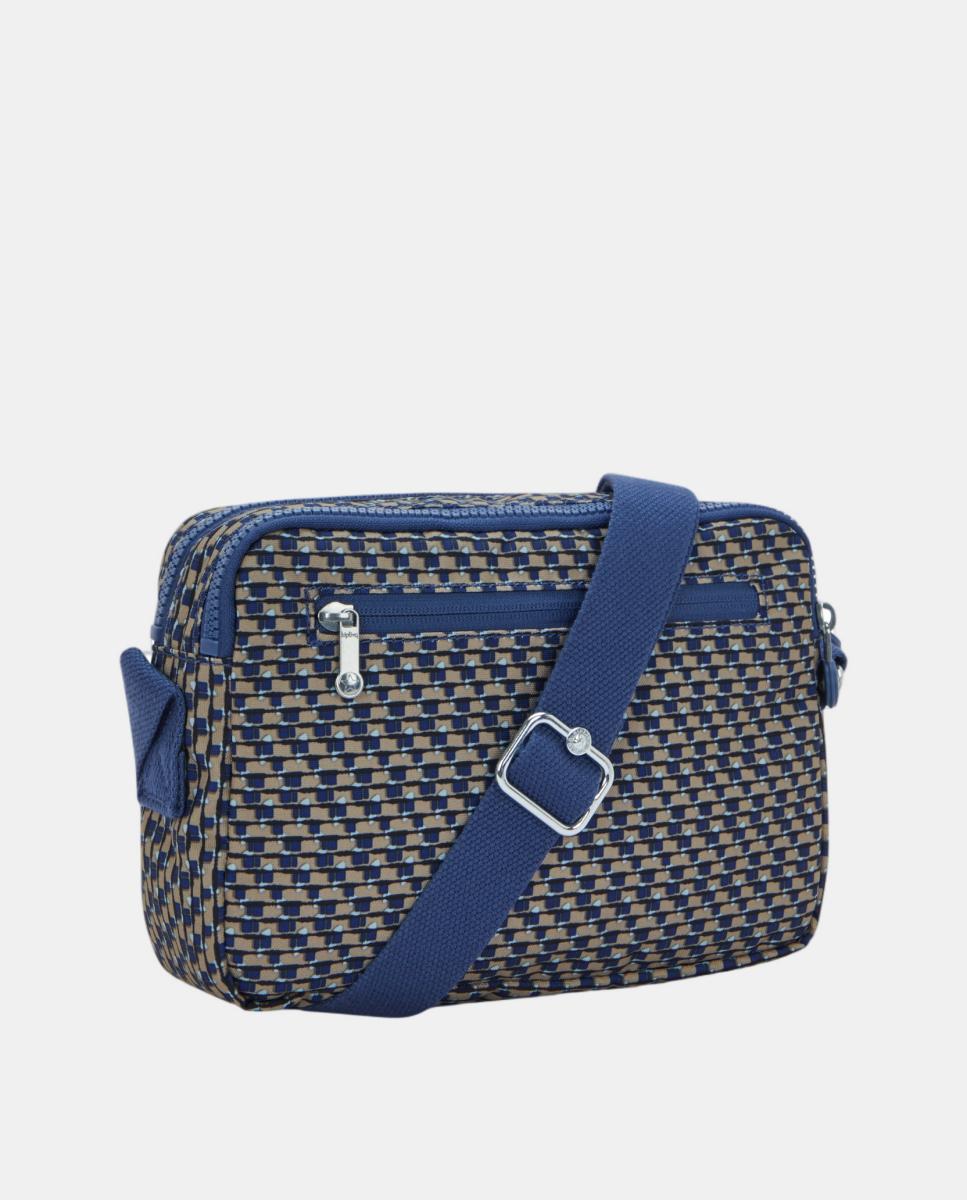Mala Cruzada Média Versátil com Correia Ajustável para o Ombro Azul-2