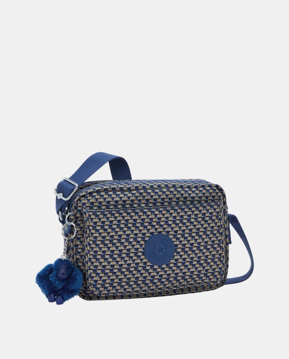 Mala Cruzada Média Versátil com Correia Ajustável para o Ombro Azul-4