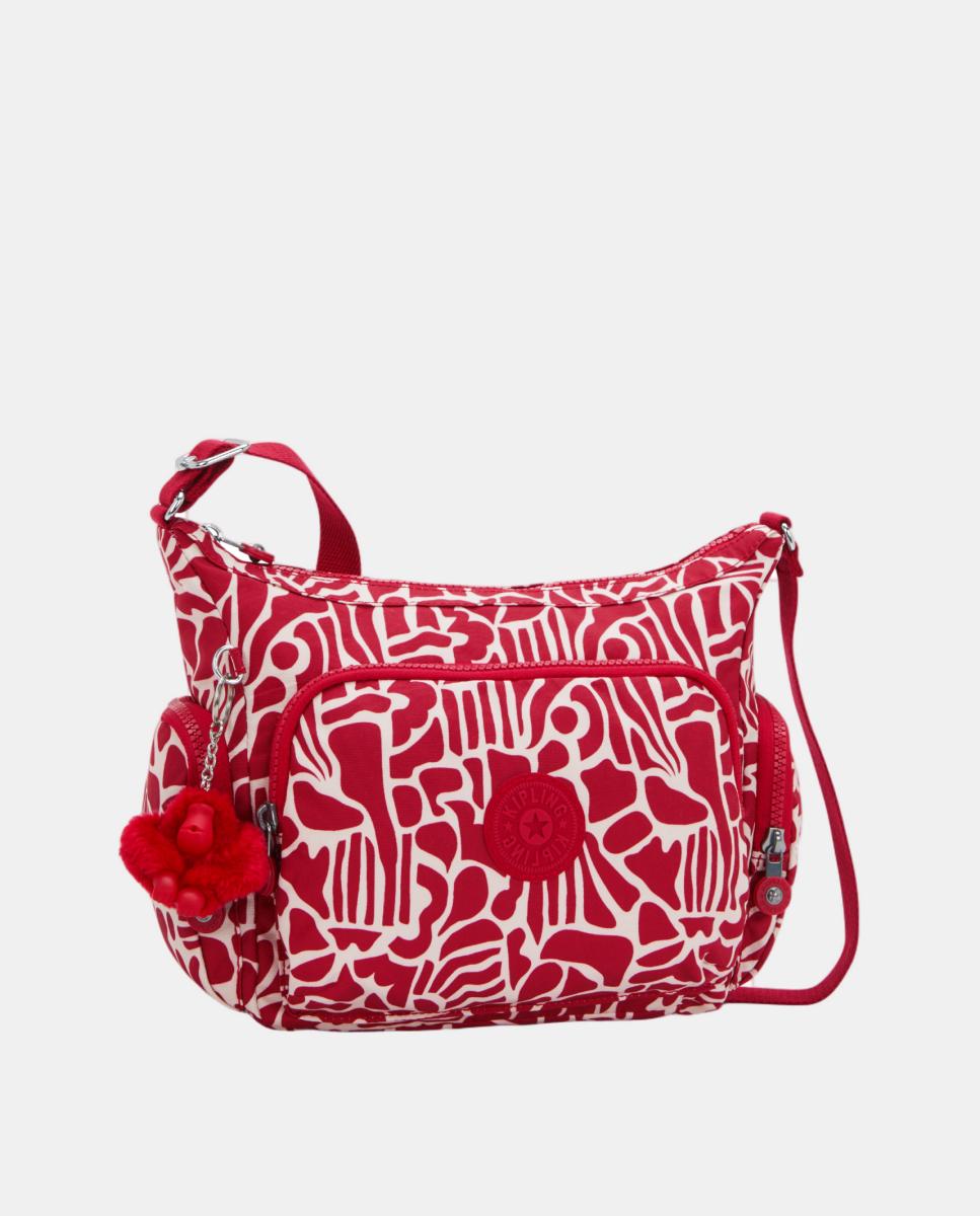 Mala a Tiracolo Média com Correia Ajustável Vermelho-4