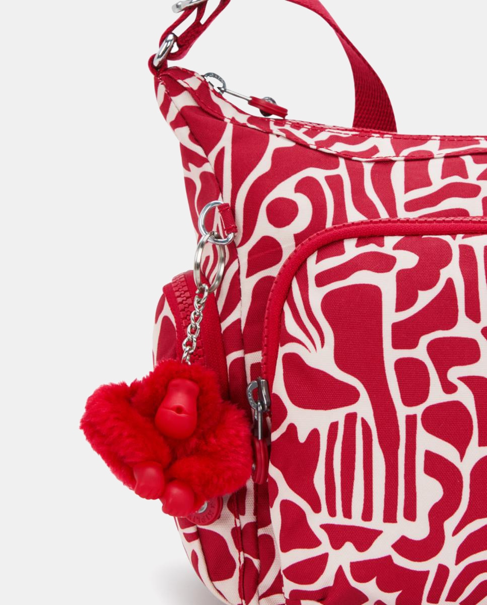 Mala a Tiracolo Média com Correia Ajustável Vermelho-5