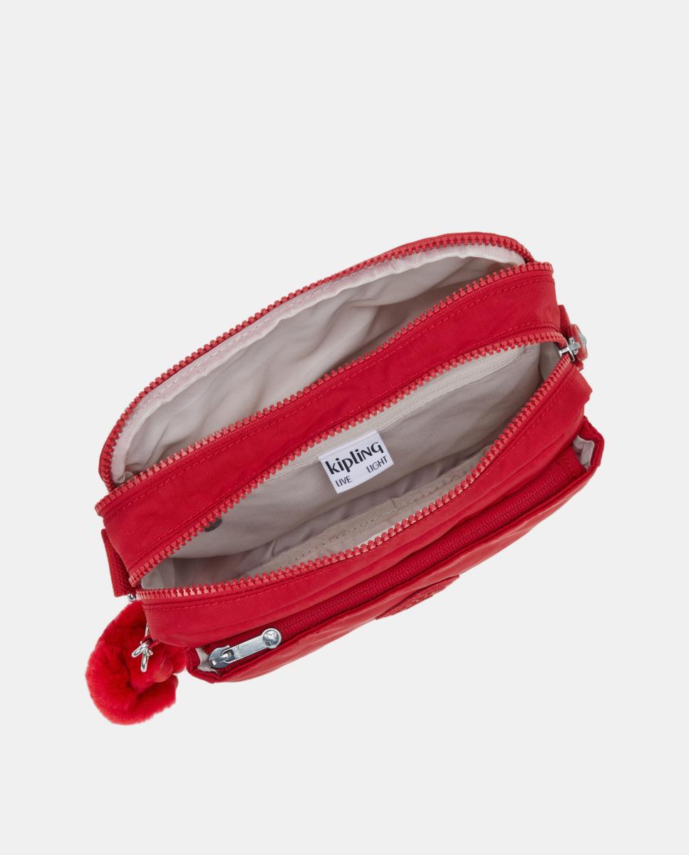 Mala Cruzada Média Versátil com Correia Ajustável para o Ombro Vermelho-3