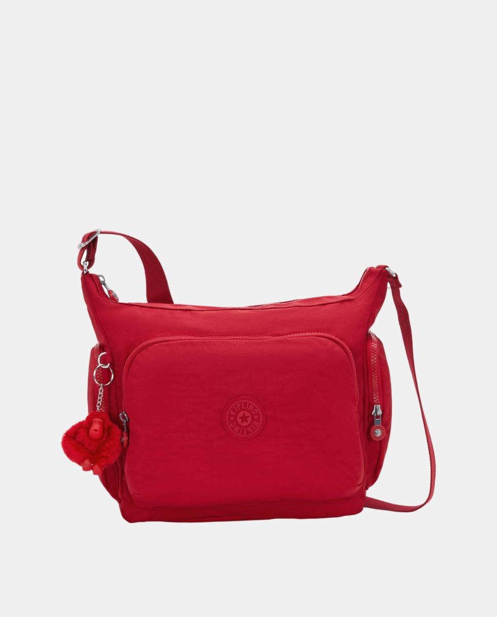 Bolso bandolera grande con correa ajustable - Kipling - Rojo Rojo-1