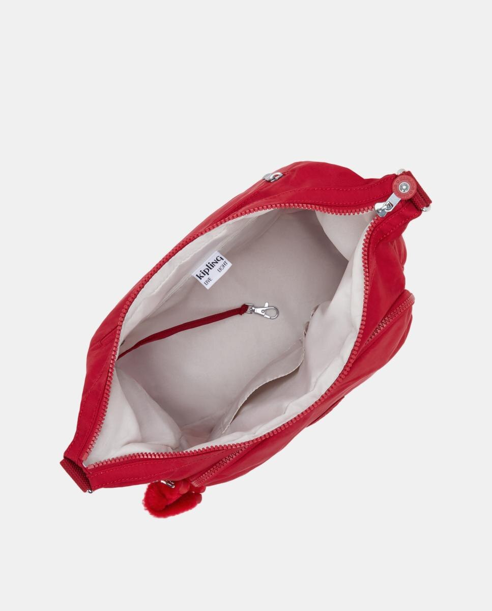Bolso bandolera grande con correa ajustable - Kipling - Rojo Rojo-3
