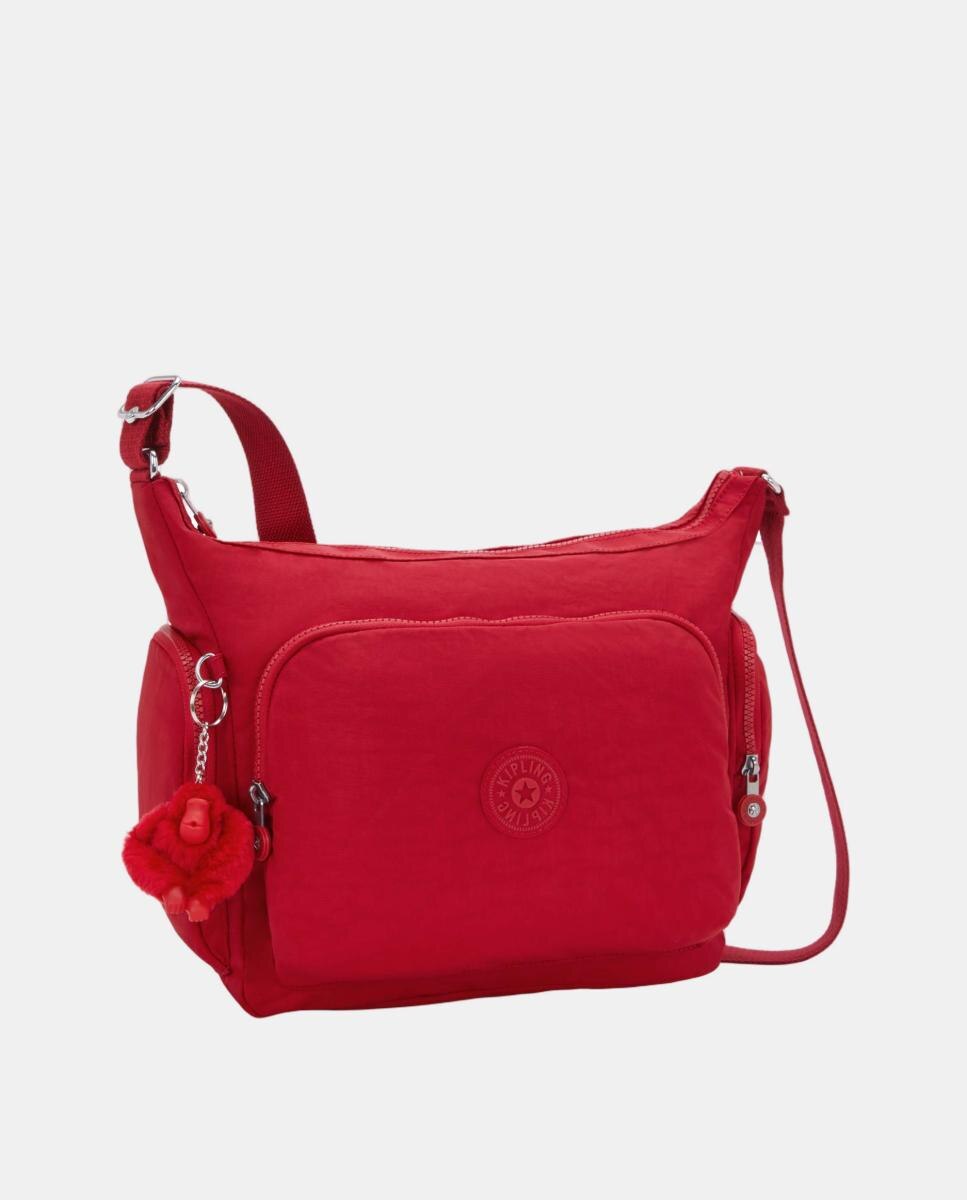 Bolso bandolera grande con correa ajustable - Kipling - Rojo Rojo-4