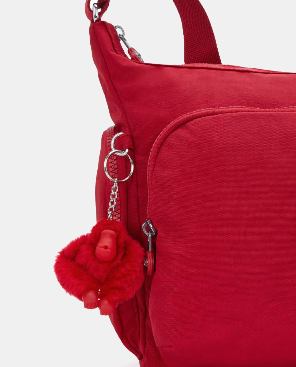 Bolso bandolera grande con correa ajustable - Kipling - Rojo Rojo-5