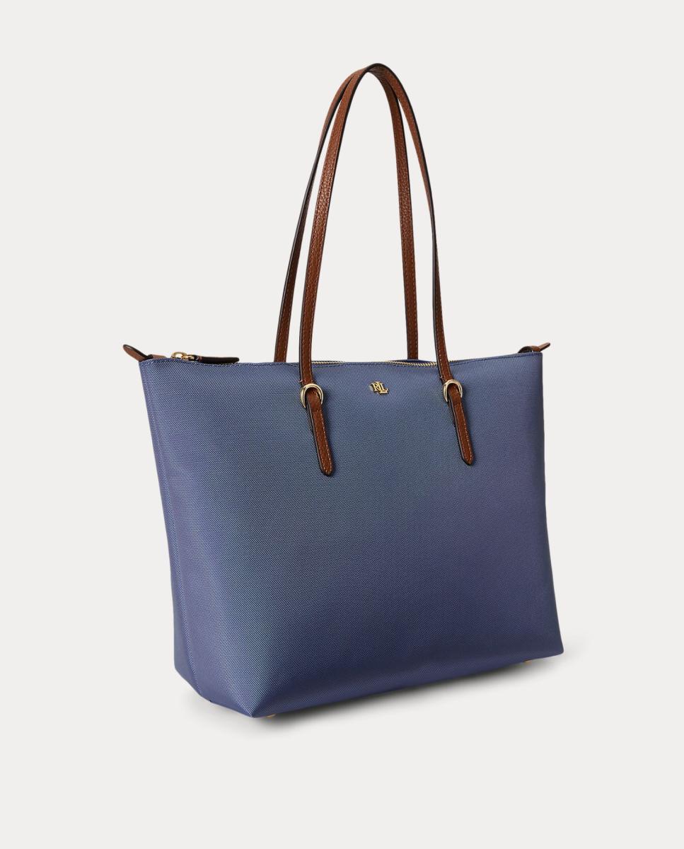 Mala Tipo Tote Keaton Média de Nylon Azul-2