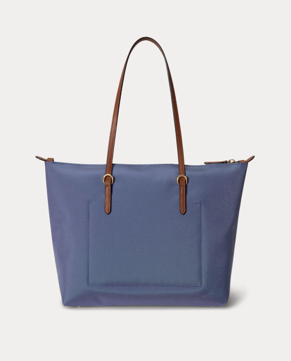Mala Tipo Tote Keaton Média de Nylon Azul-3