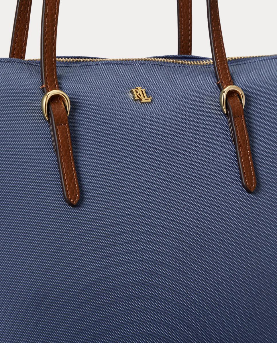 Mala Tipo Tote Keaton Média de Nylon Azul-5