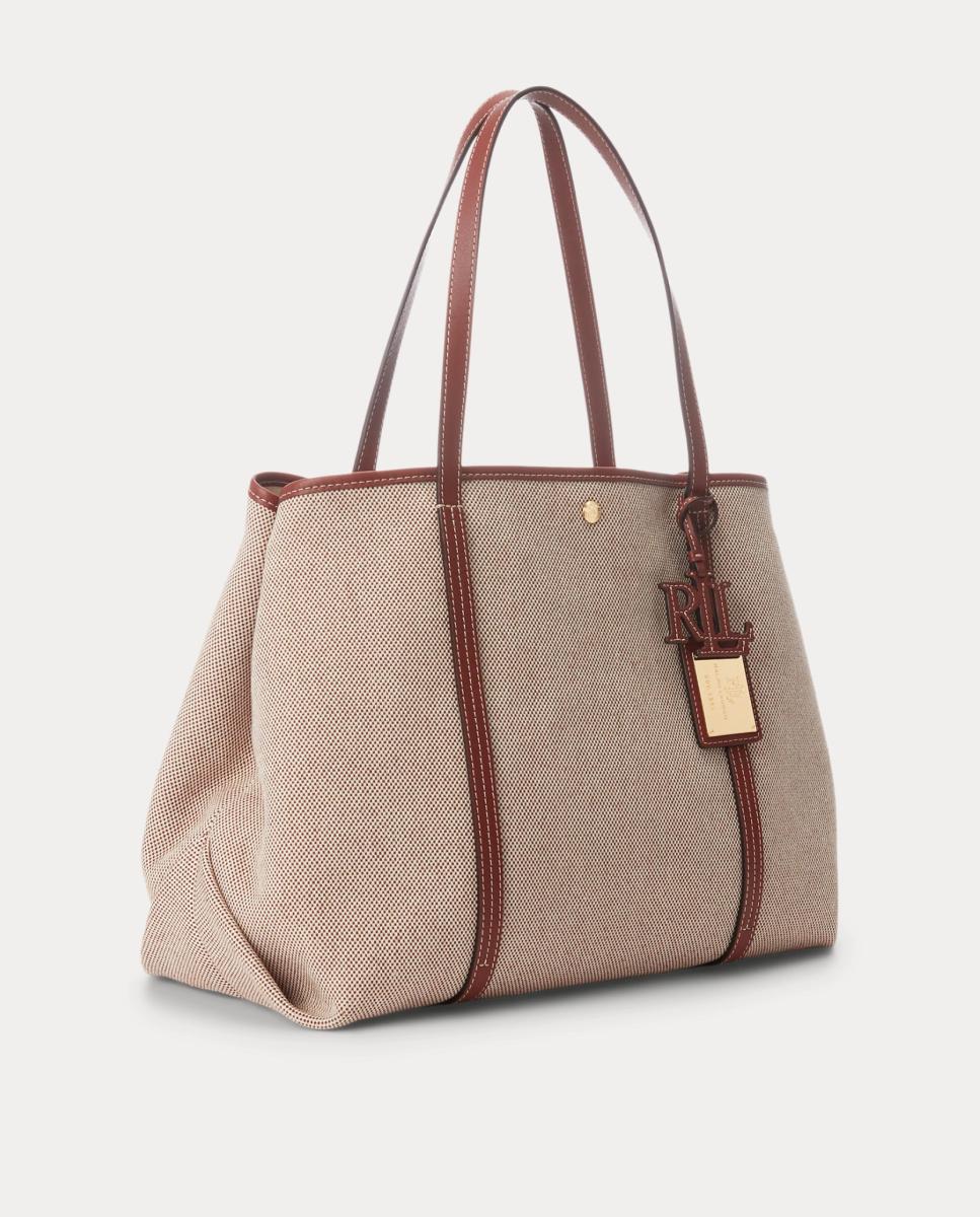 Mala Tipo Tote Emerie Grande em Pele Castanho-claro-2