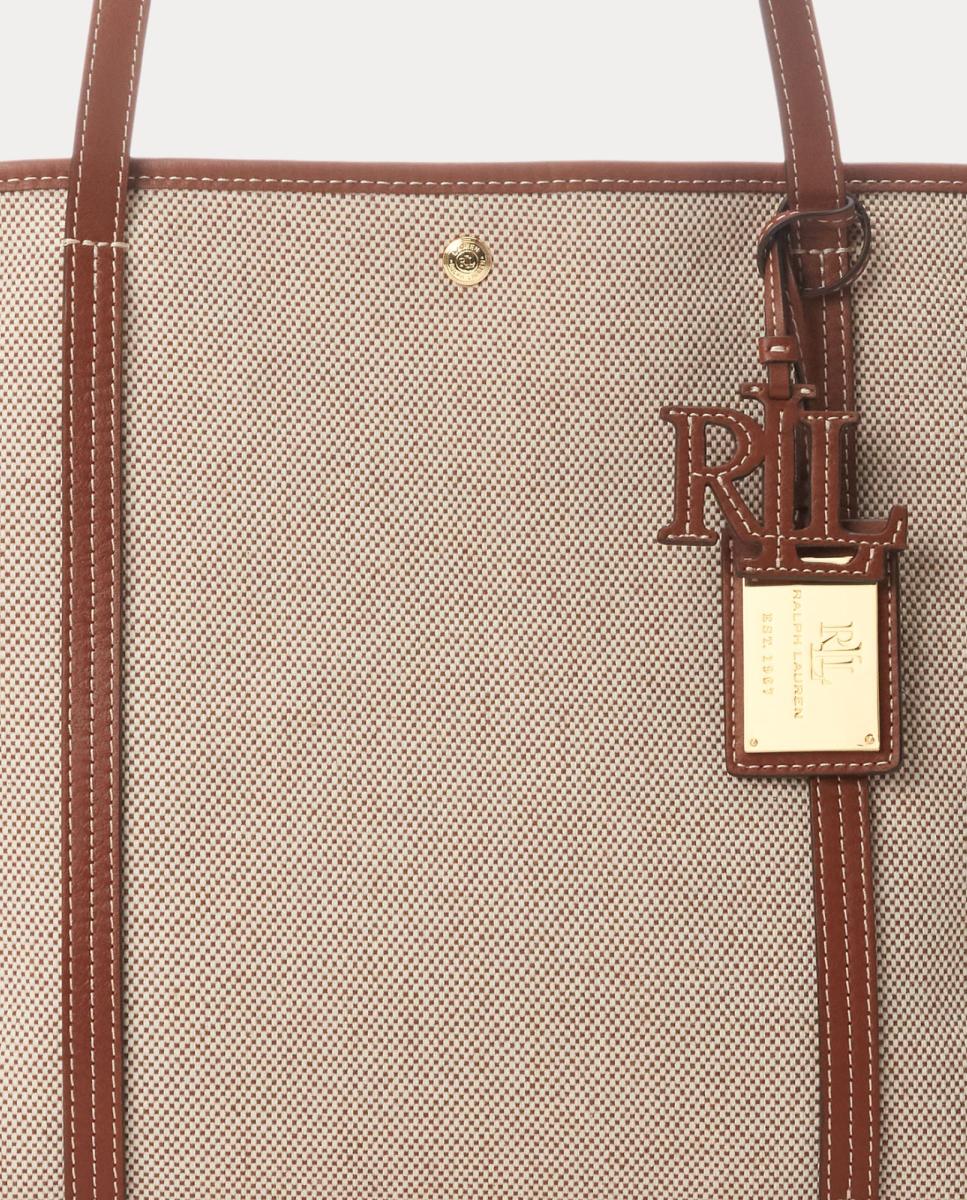 Mala Tipo Tote Emerie Grande em Pele Castanho-claro-5