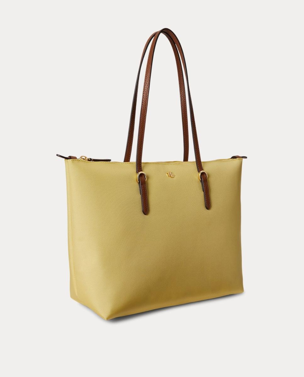 Mala Tipo Tote Keaton Média de Nylon Amarelo-2