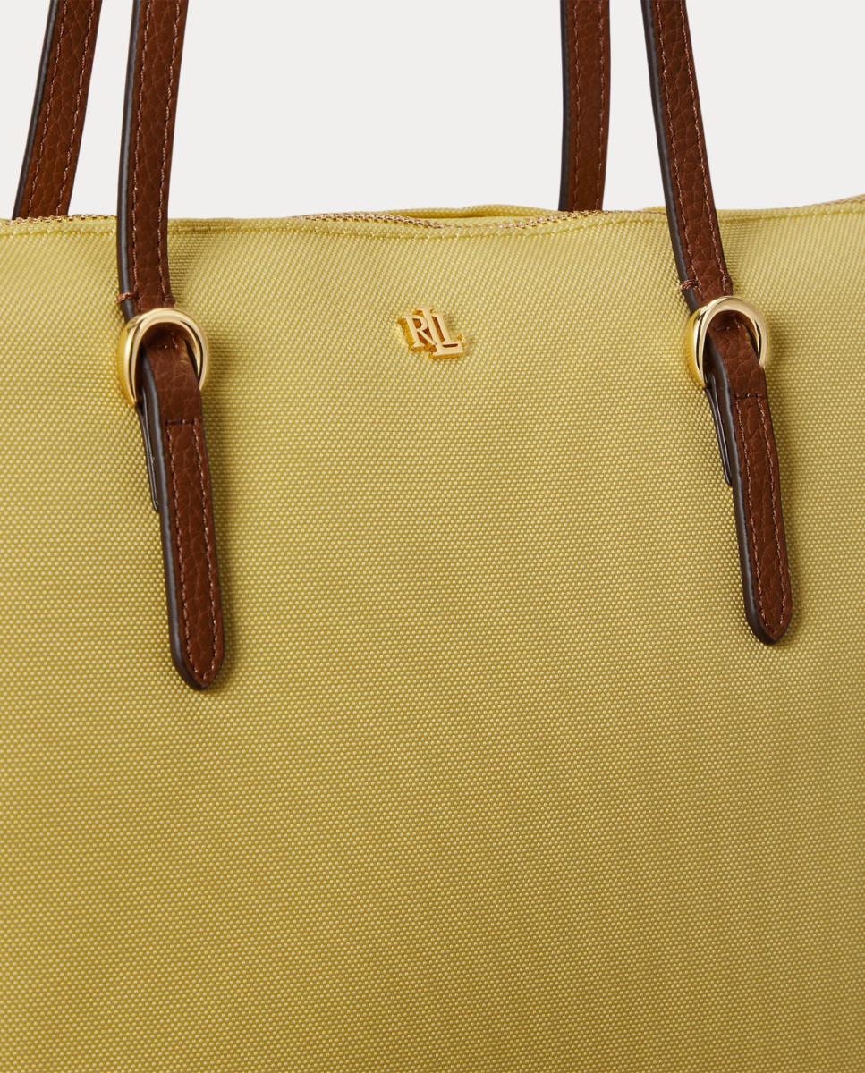Mala Tipo Tote Keaton Média de Nylon Amarelo-5