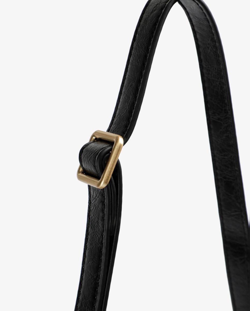 Mala de Tecido Estilo Clutch com Alça de Ombro Natural-5