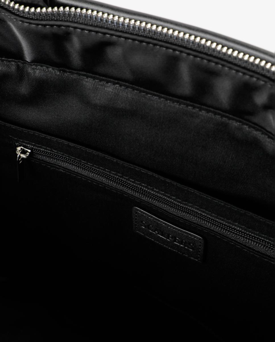 Mala Shopper de Nylon Tecido Acolchoado Preto-8