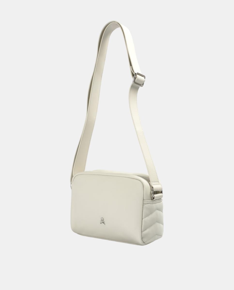 Mala a Tiracolo de Nylon Creme-3