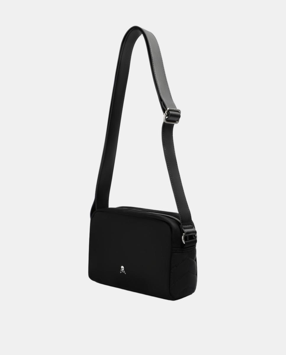 Mala a Tiracolo de Nylon Preto-3