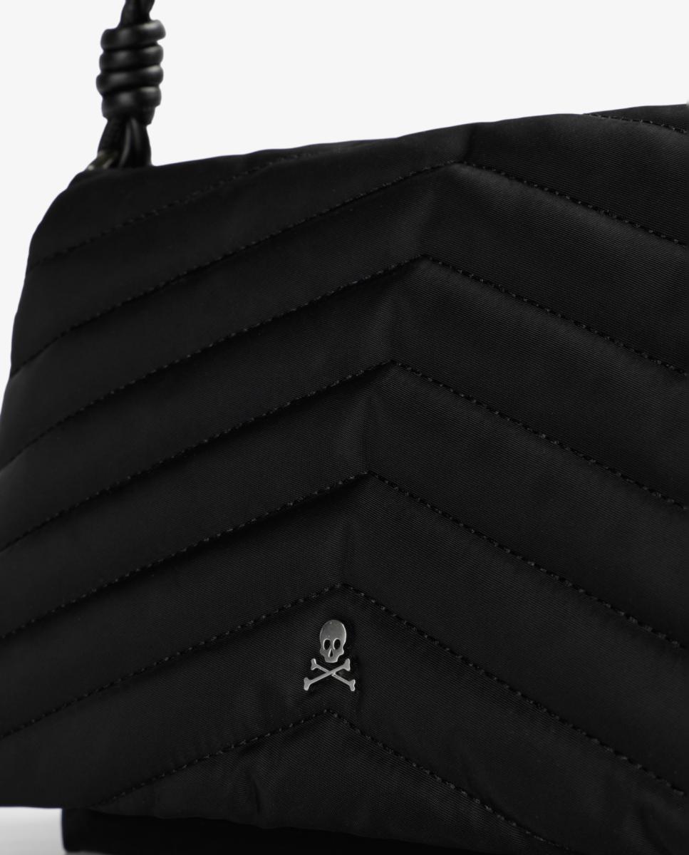 Mala de Ombro com Aba Acolchoada Preto-5