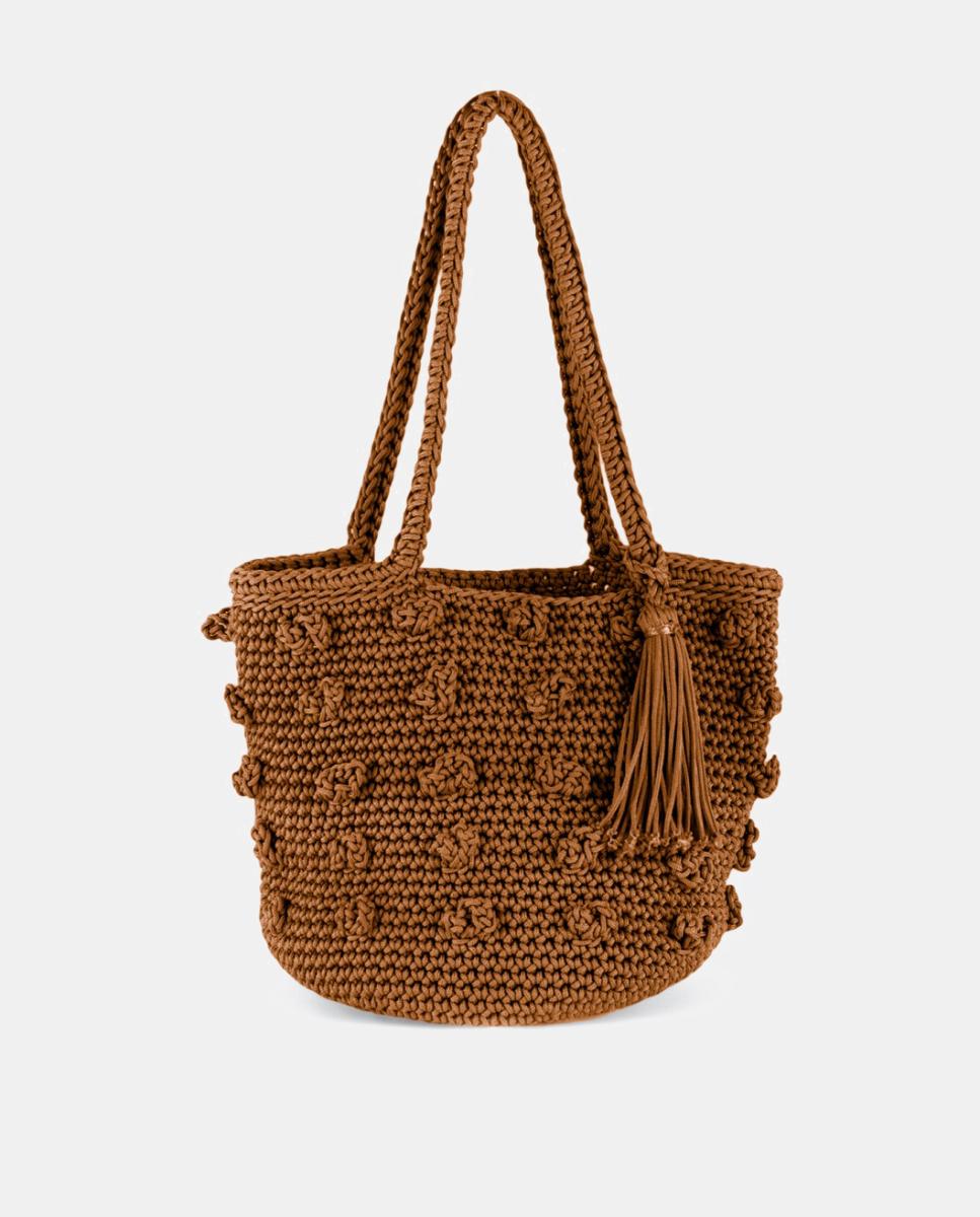 Imagem 0 de Mala de Crochet Artesanal Média com Alça de Ombro Dupla