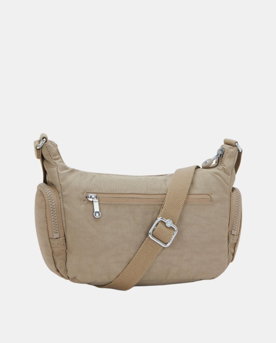 Mala a Tiracolo Pequena com Bolsos, Modelo Gabbette S Bege-2