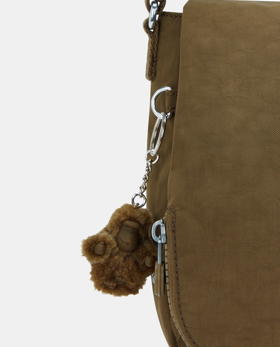 Mala a Tiracolo Média com Aba, Modelo Earthbeat M Castanho-5