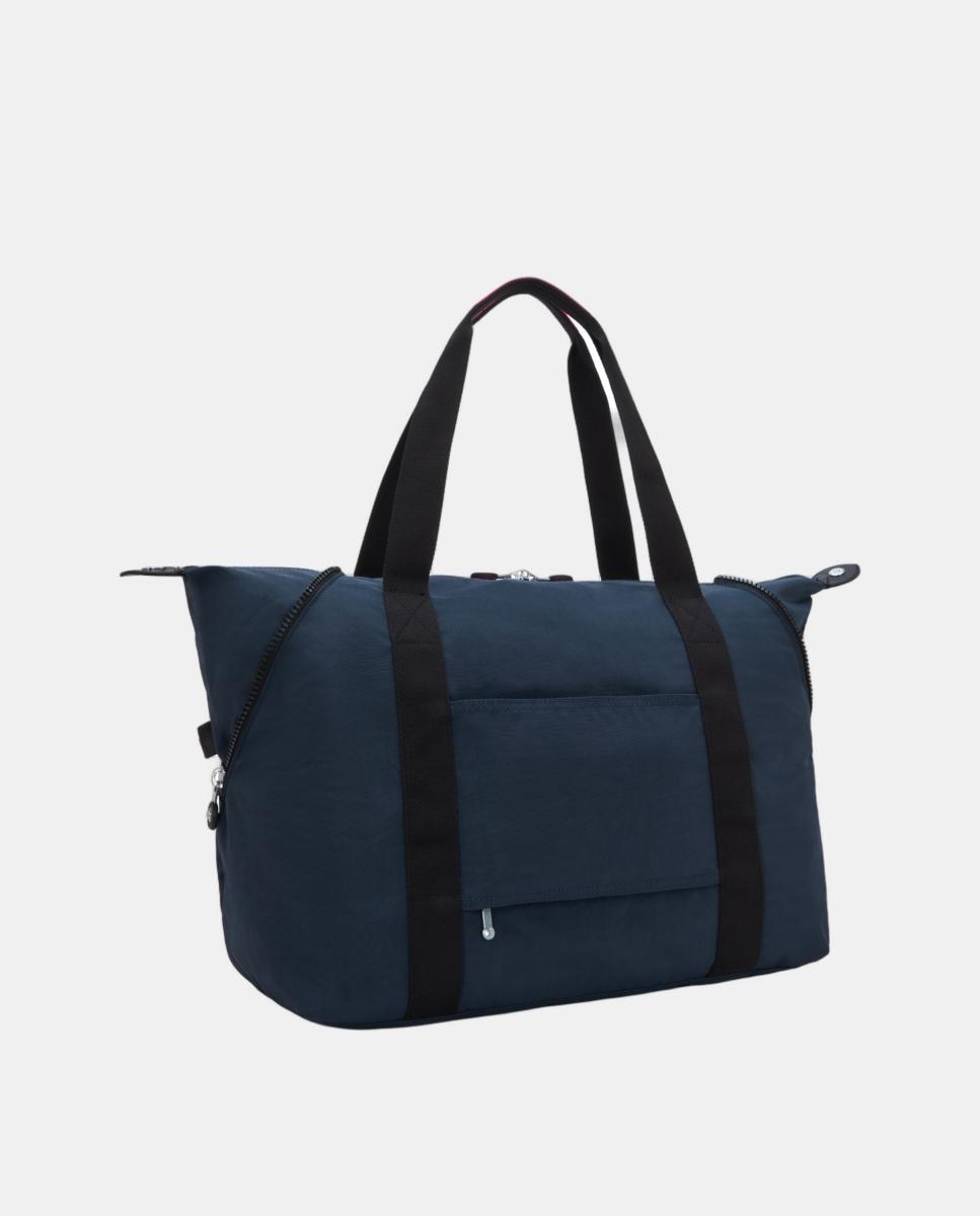 Mala Tipo Tote de Viagem Modelo ART M com Pega para Trolley Azul-2