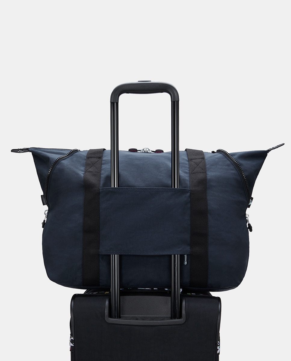 Mala Tipo Tote de Viagem Modelo ART M com Pega para Trolley Azul-5