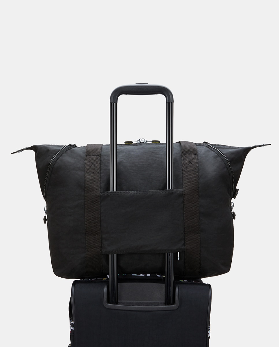 Mala Tipo Tote de Viagem Modelo ART M com Pega para Trolley Preto-5